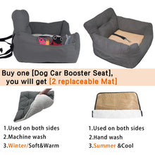 Load image into Gallery viewer, Petorrey Puppy Car Seat, Dog Booster Seats for Small Dogs, Pet Car Seats for Dogs Under 30 Pounds with 2 Removable Cool &amp; Warm Mat, Storage Pocket, Clip-On Safety Leash
