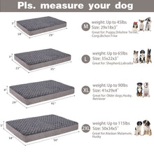 Load image into Gallery viewer, Petorrey Plush Memory Foam Orthopedic Dog Bed for Medium, Large Dogs with Cooling Gel, Washable Dog Crate Mat, Removable Cover &amp; Waterproof Lining
