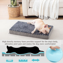 Load image into Gallery viewer, Petorrey Plush Memory Foam Orthopedic Dog Bed for Medium, Large Dogs with Cooling Gel, Washable Dog Crate Mat, Removable Cover &amp; Waterproof Lining
