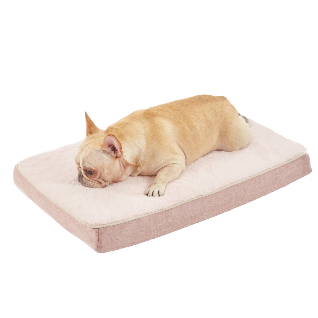 Petorrey Plush Memory Foam Orthopedic Dog Beds for Medium to Extra Large Jumbo Dogs, Pet Crate Bed Mat with Cooling Gel Sponge, Removable Washable Cover & Waterproof Lining, M/L/XLL