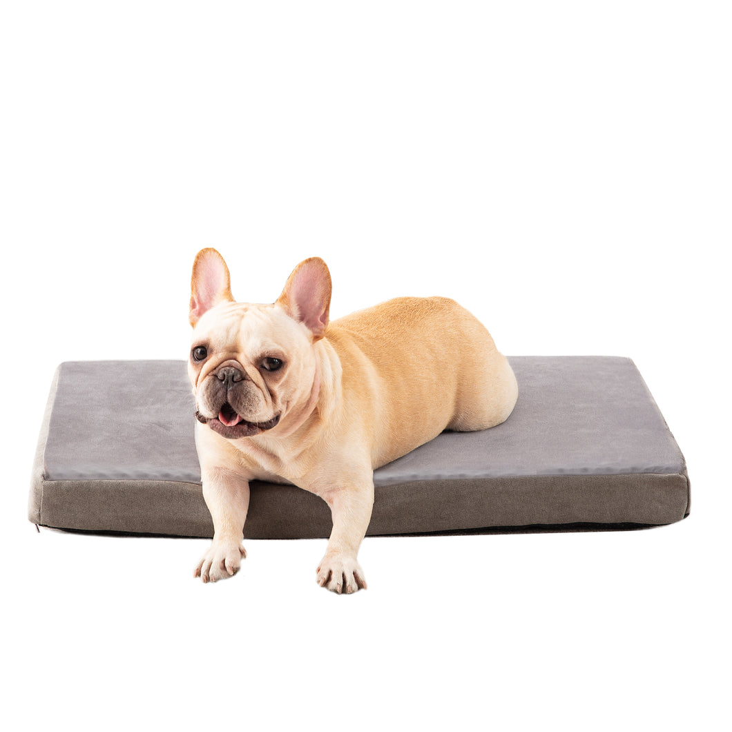 Petorrey Memory Foam Orthopedic Dog Bed for Medium, Large Dogs with Cooling Gel, Washable Dog Crate Mat, Removable Cover & Waterproof Lining