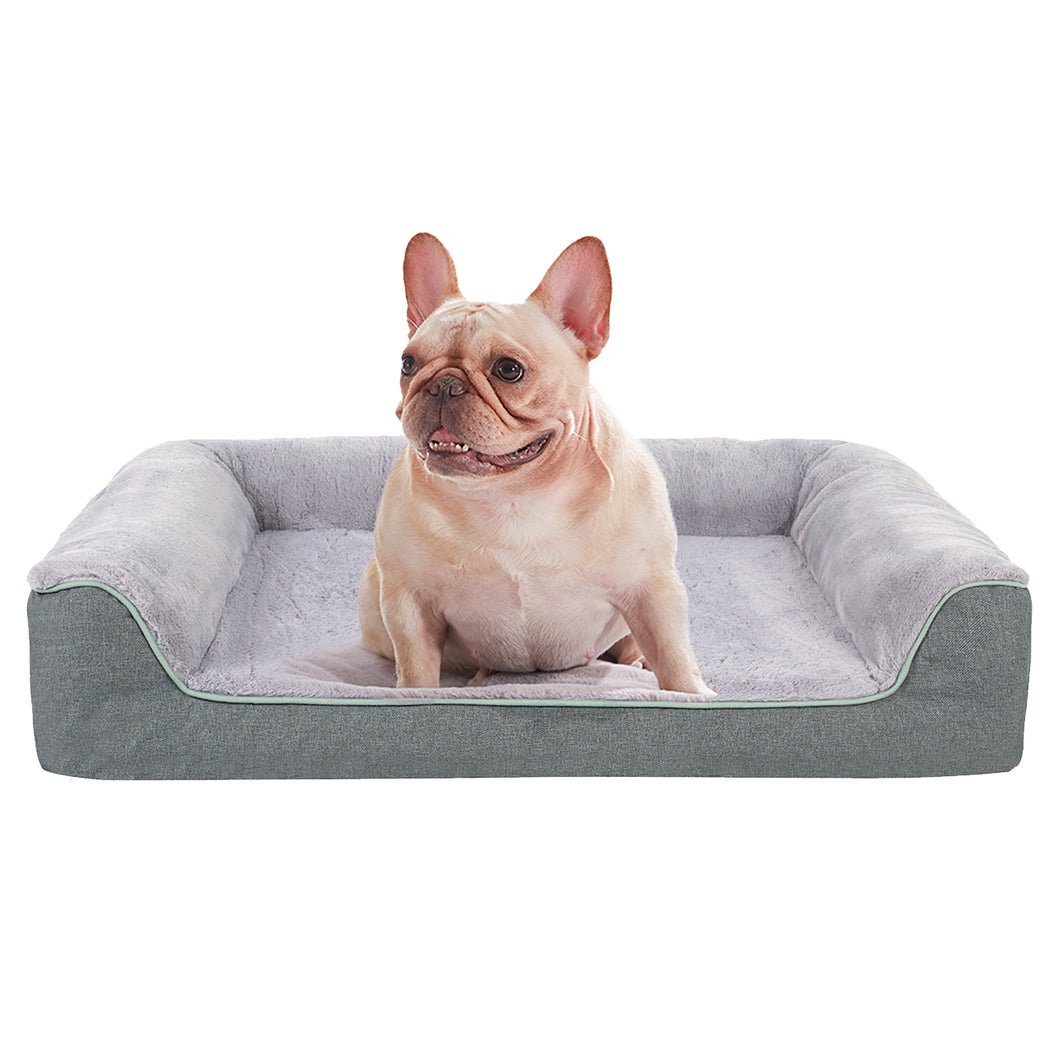 PETORREY Orthopedic Dog Bed - Waterproof Dog Foam Sofa with Removable Washable Cover, Thick Bolster Rim - Couch Dog Bed for Small Medium Large Dogs