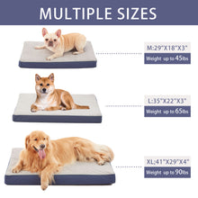 Load image into Gallery viewer, PETORREY Orthopedic Memory Foam Dog Bed for Medium Large Dogs,Cooling Gel ,Waterproof Inner &amp; Removable and Machine Washable Cover, Thick Egg Crate Foam Dog Bed with Non-Slip Bottom

